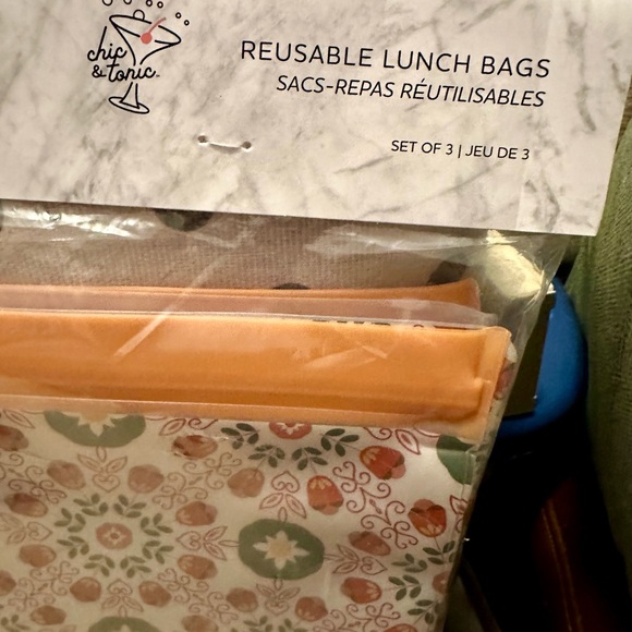 Chic & tonic Set of 3 Reusable Lunch Bags NEW - Picture 2 of 7